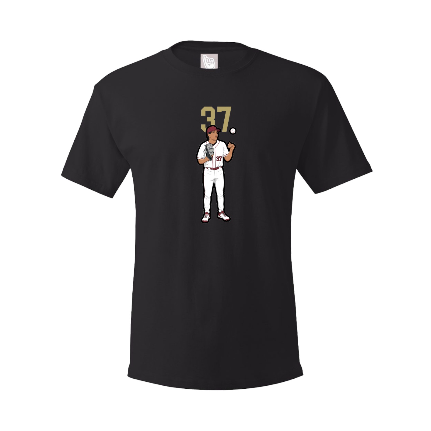 Youth Tee — Number Top in Black