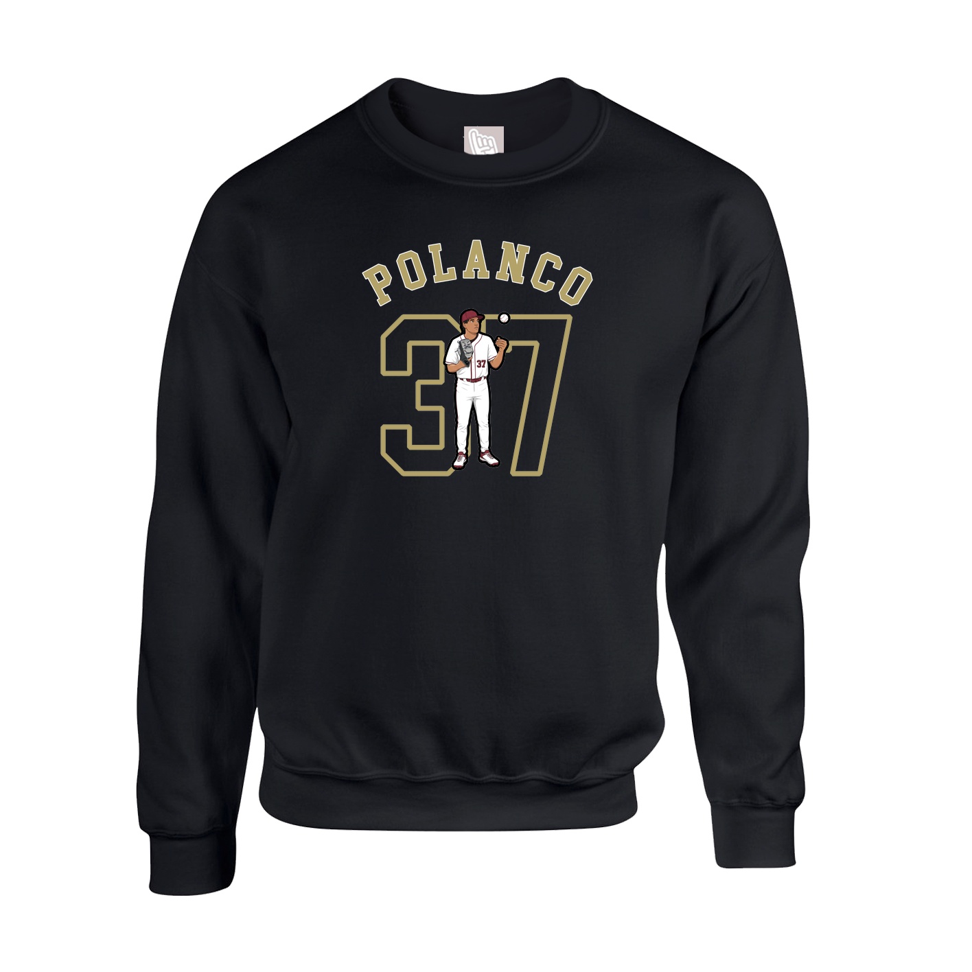Fleece Crew — Shirsey Arch in Black