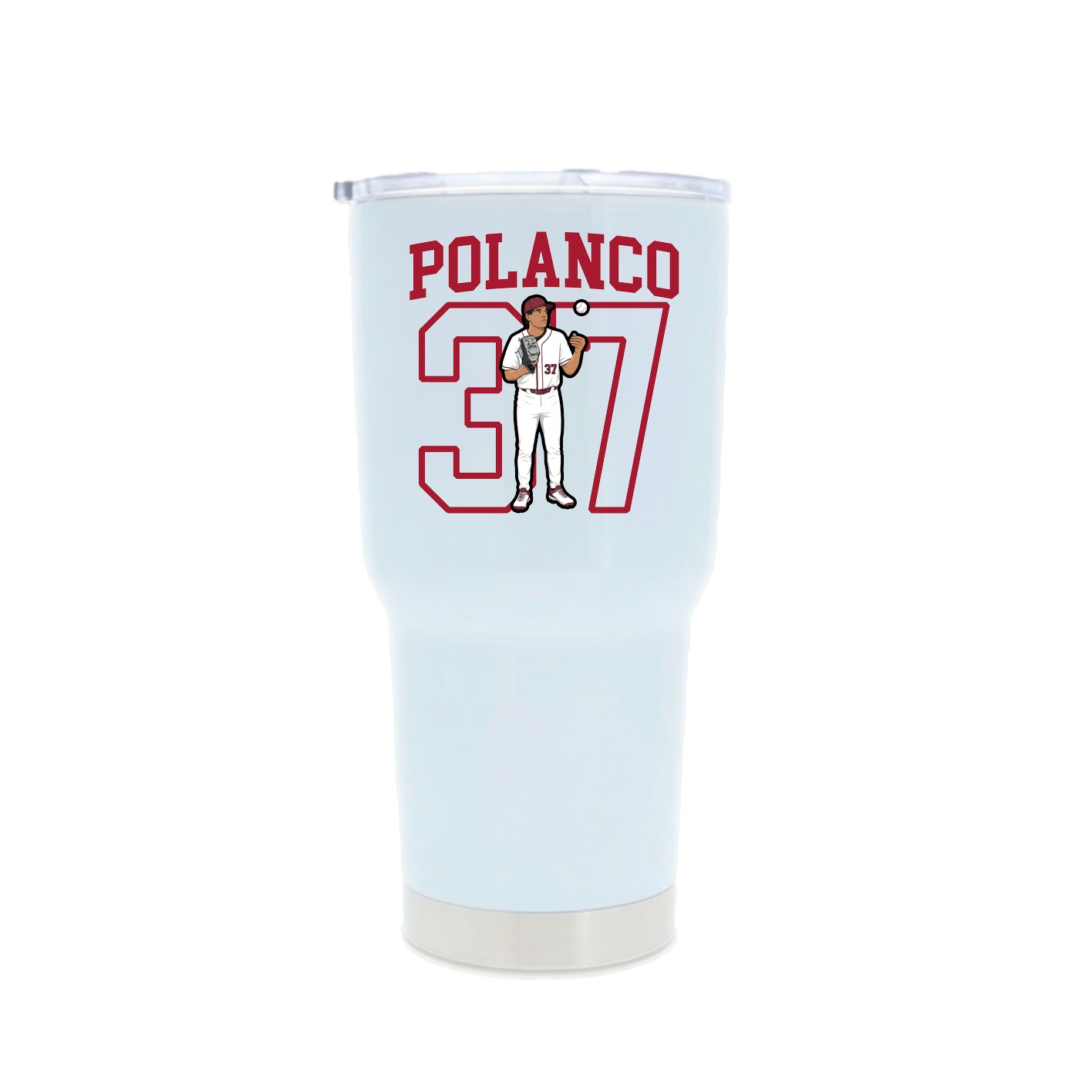 30oz Stainless Steel Tumbler — Shirsey in White