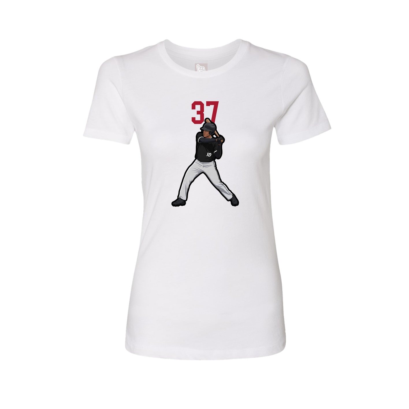Womens Tee — Number Top in White