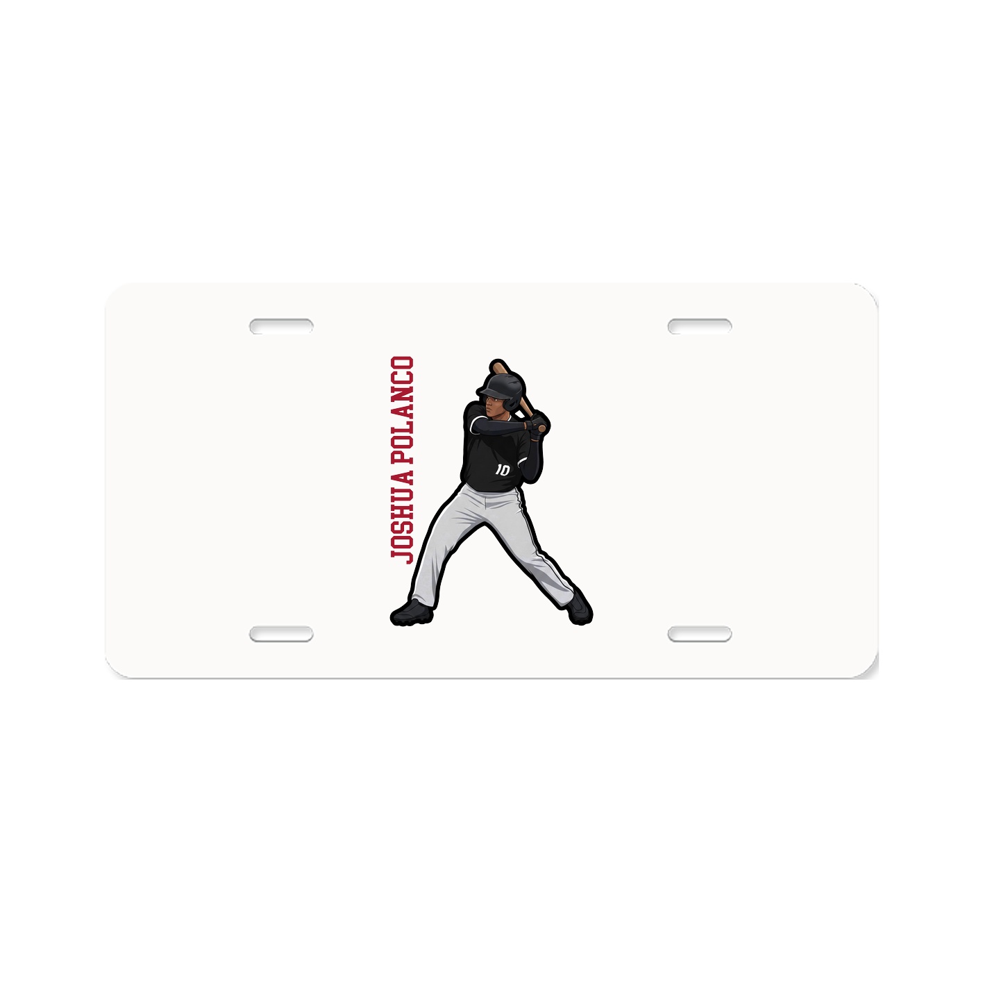 License Plate — Name Vertical in Classic