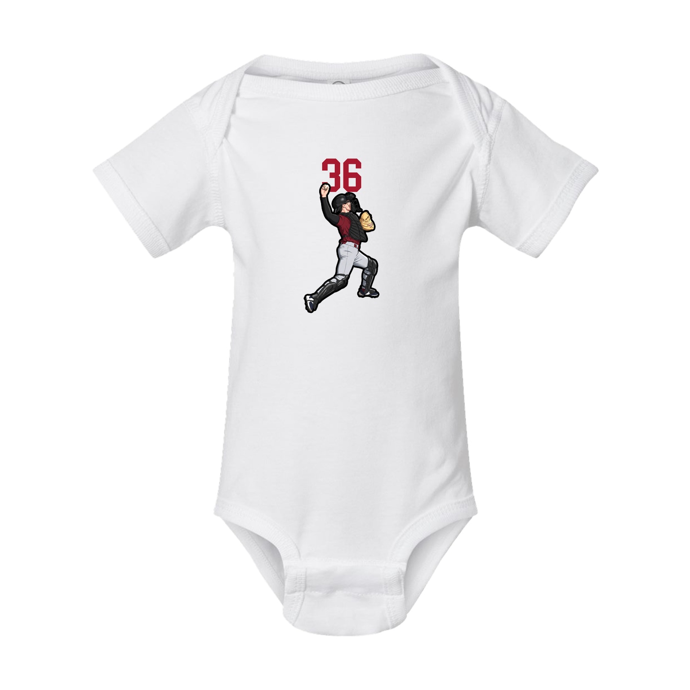 Baby Onesie — Number Top in White