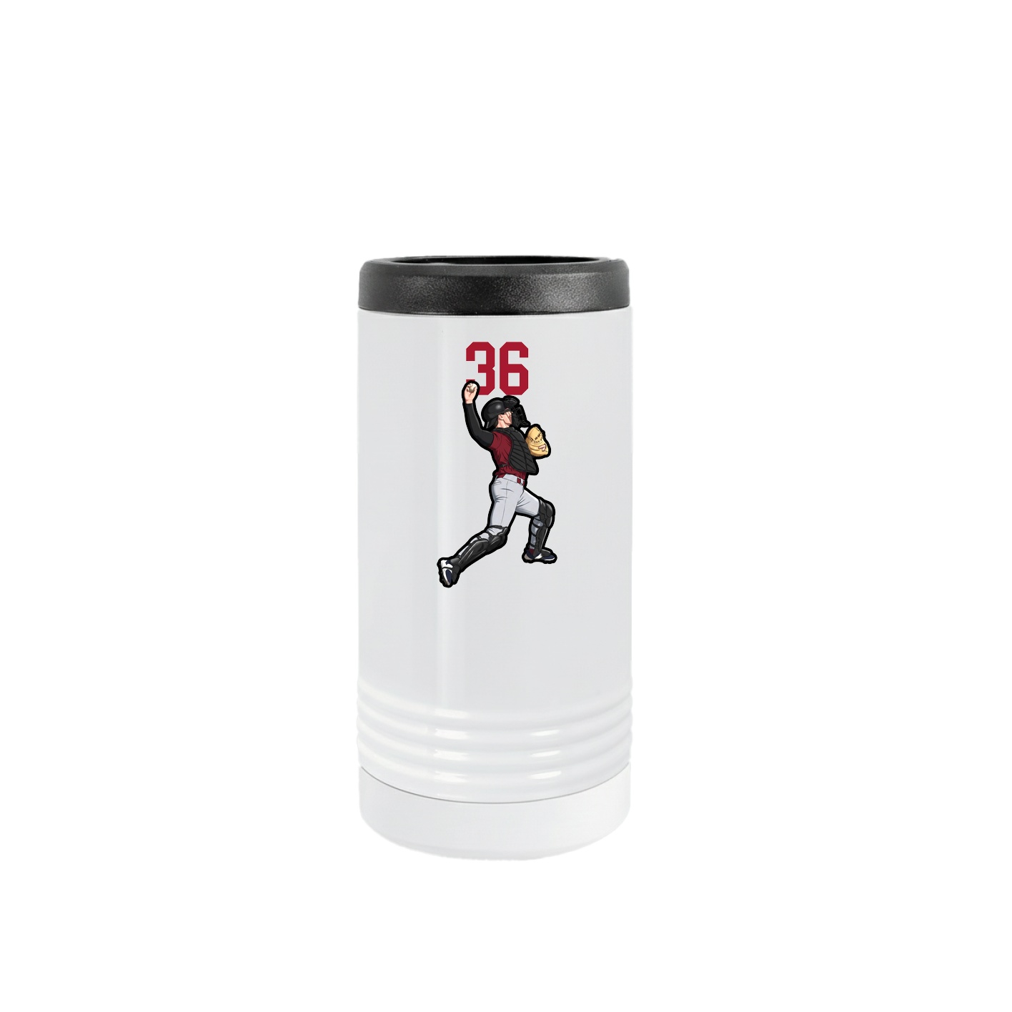 Slim Beverage Holder — Number Top in White
