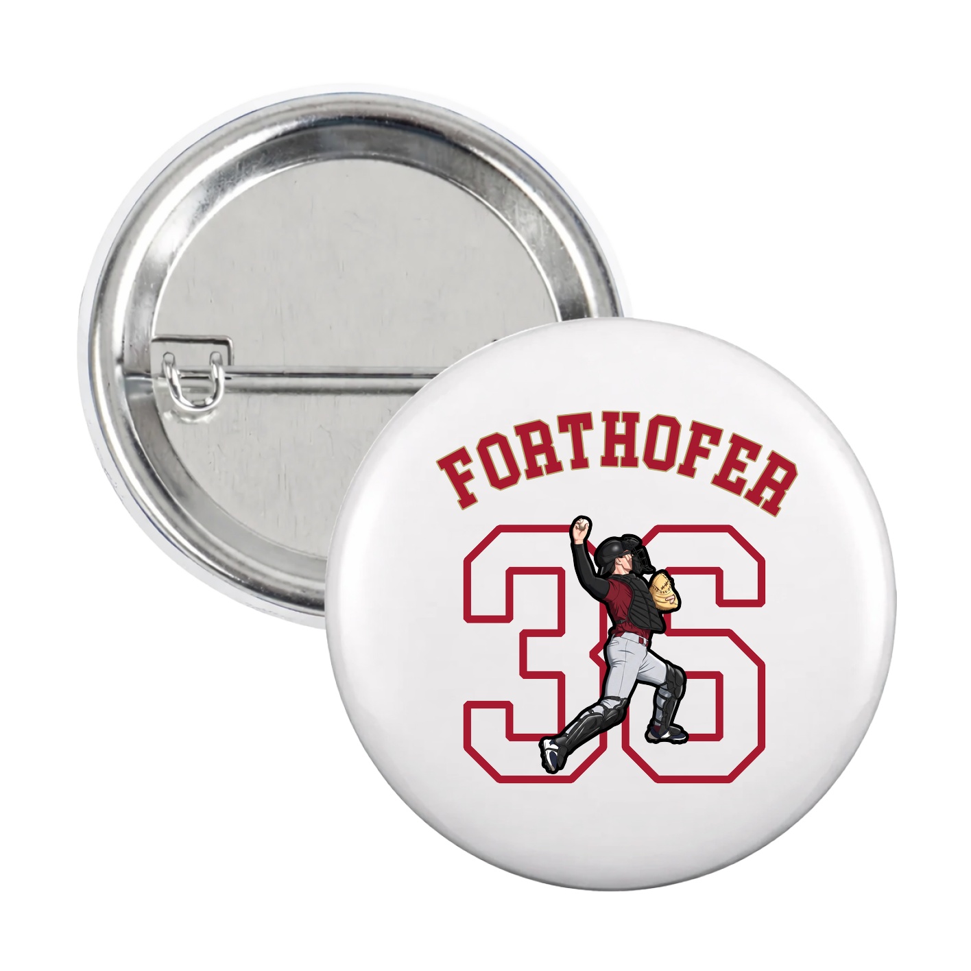 Game Day Button — Shirsey Arch in White
