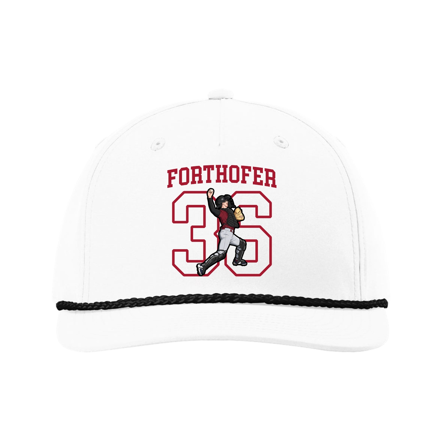 Five-Panel Classic Rope Cap — Shirsey in White