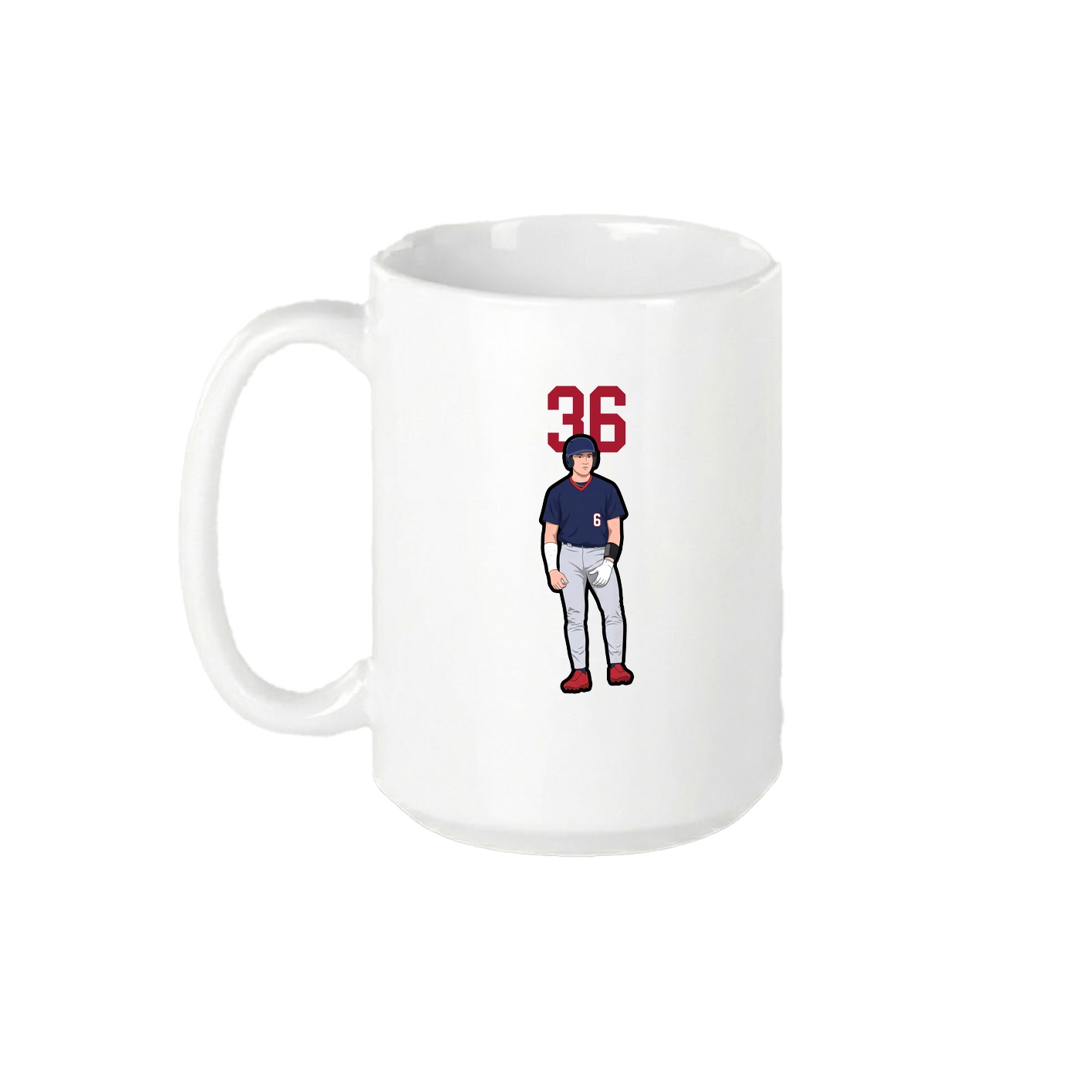 15oz Coffee Mug — Number Top in White