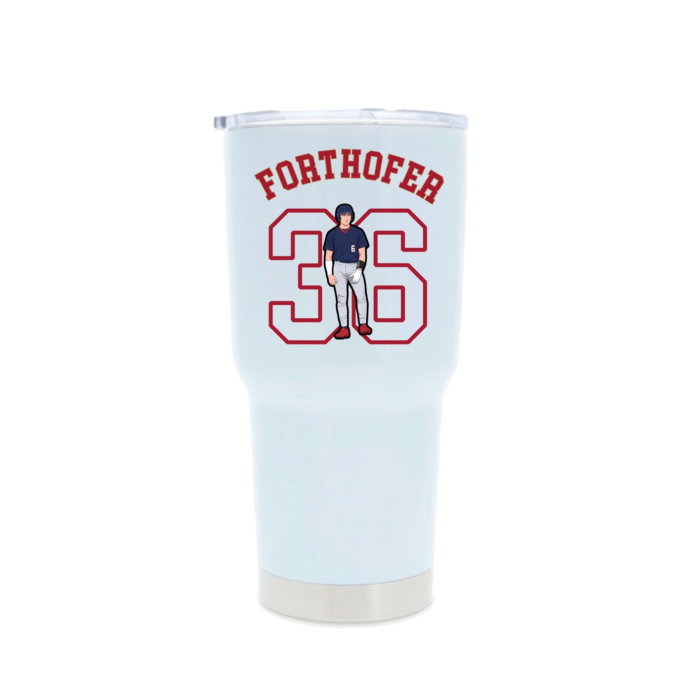 30oz Stainless Steel Tumbler — Shirsey Arch in White