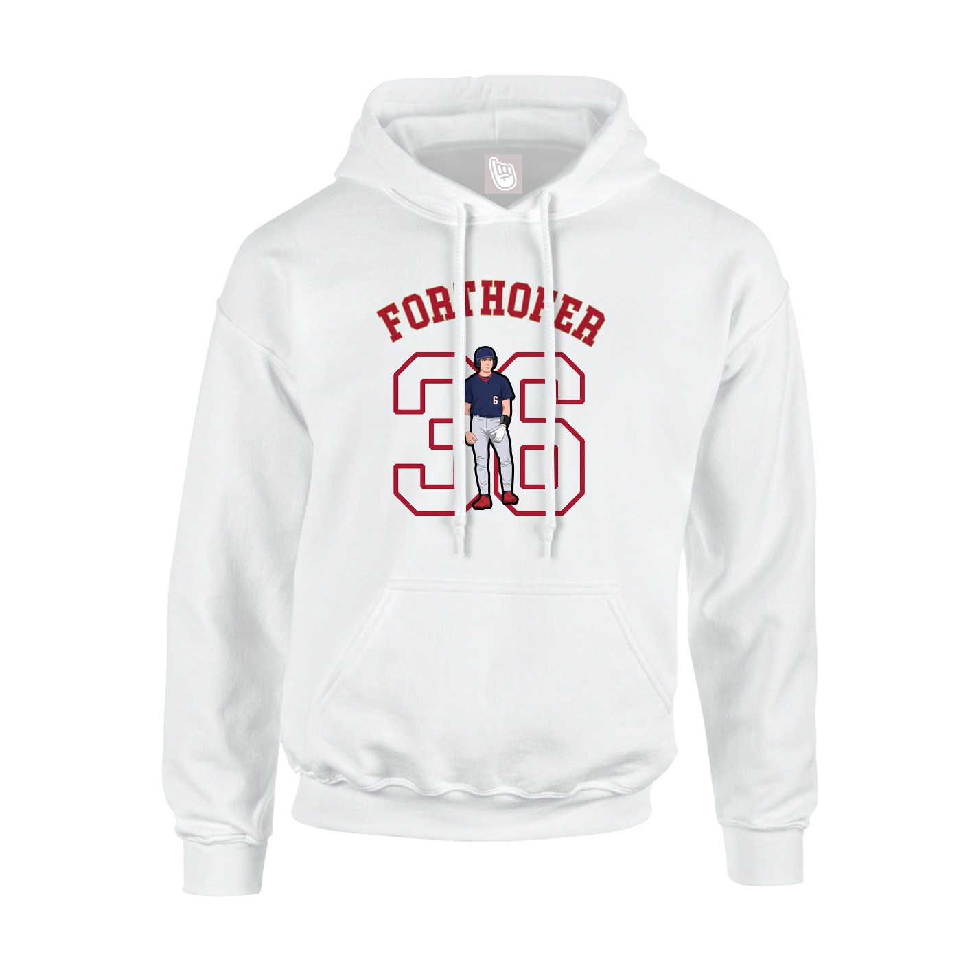 Youth Hoodie — Shirsey Arch in White