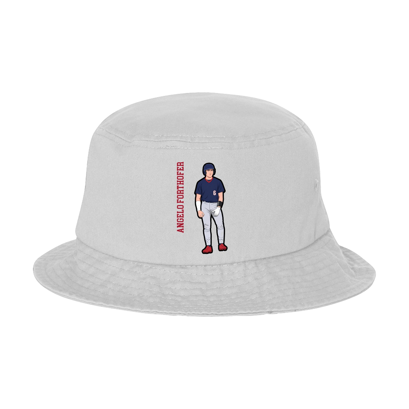 Bucket Cap — Name Vertical in White