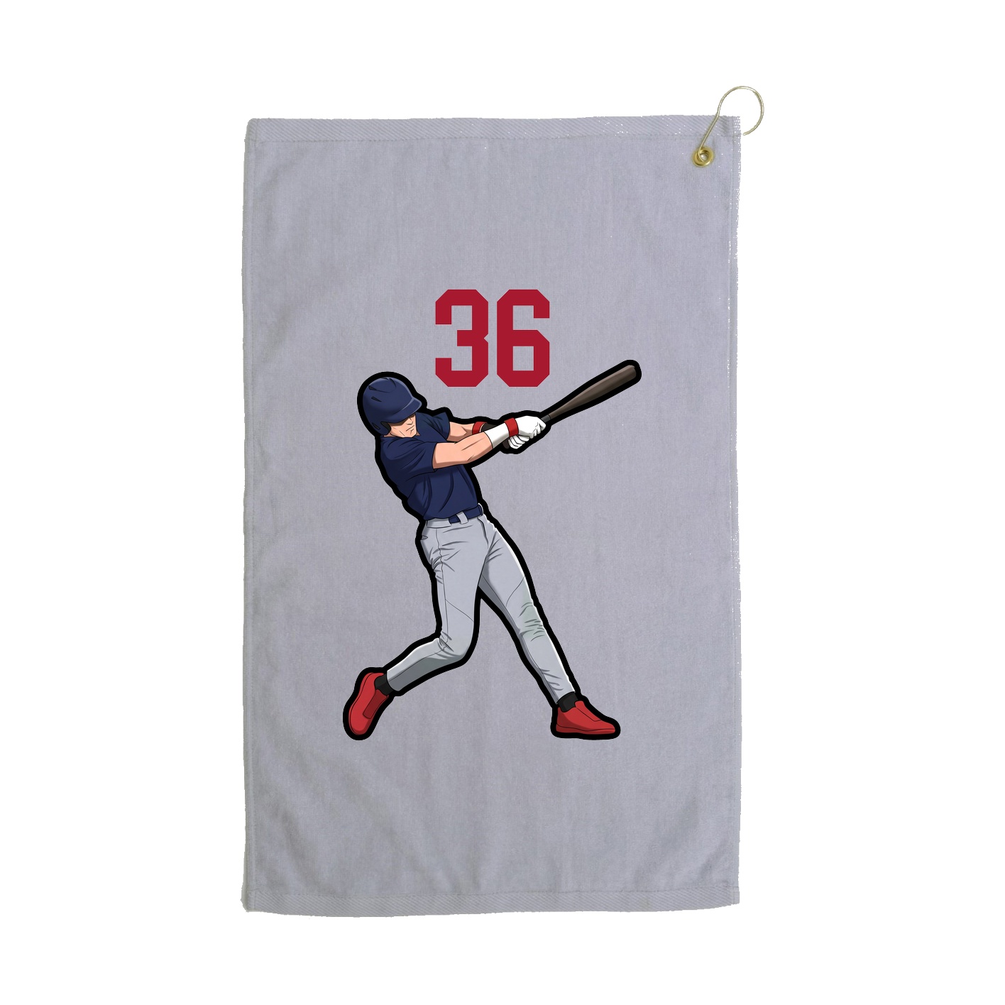 Golf Towel — Number Top in Grey