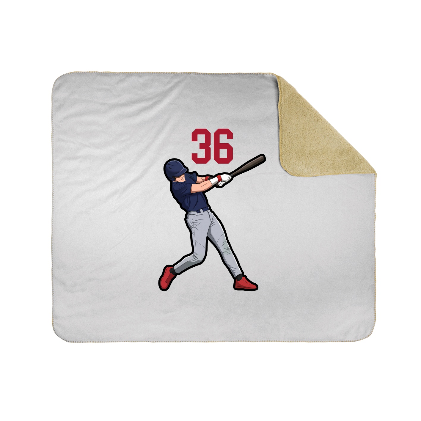 Throw Blanket — Number Top in White
