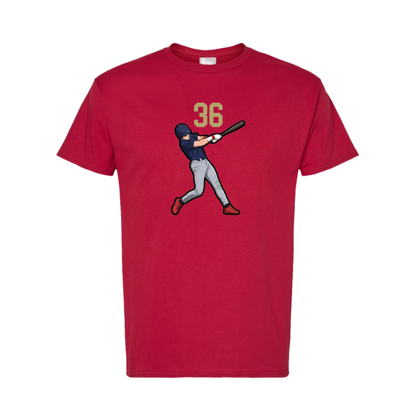 Tee — Number Top in Crimson