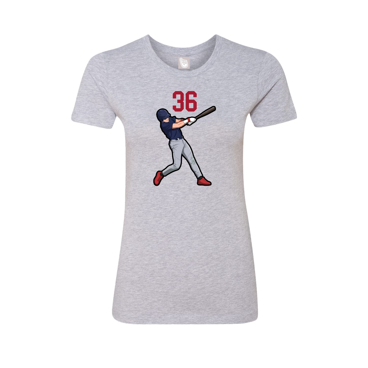 Womens Tee — Number Top in Grey