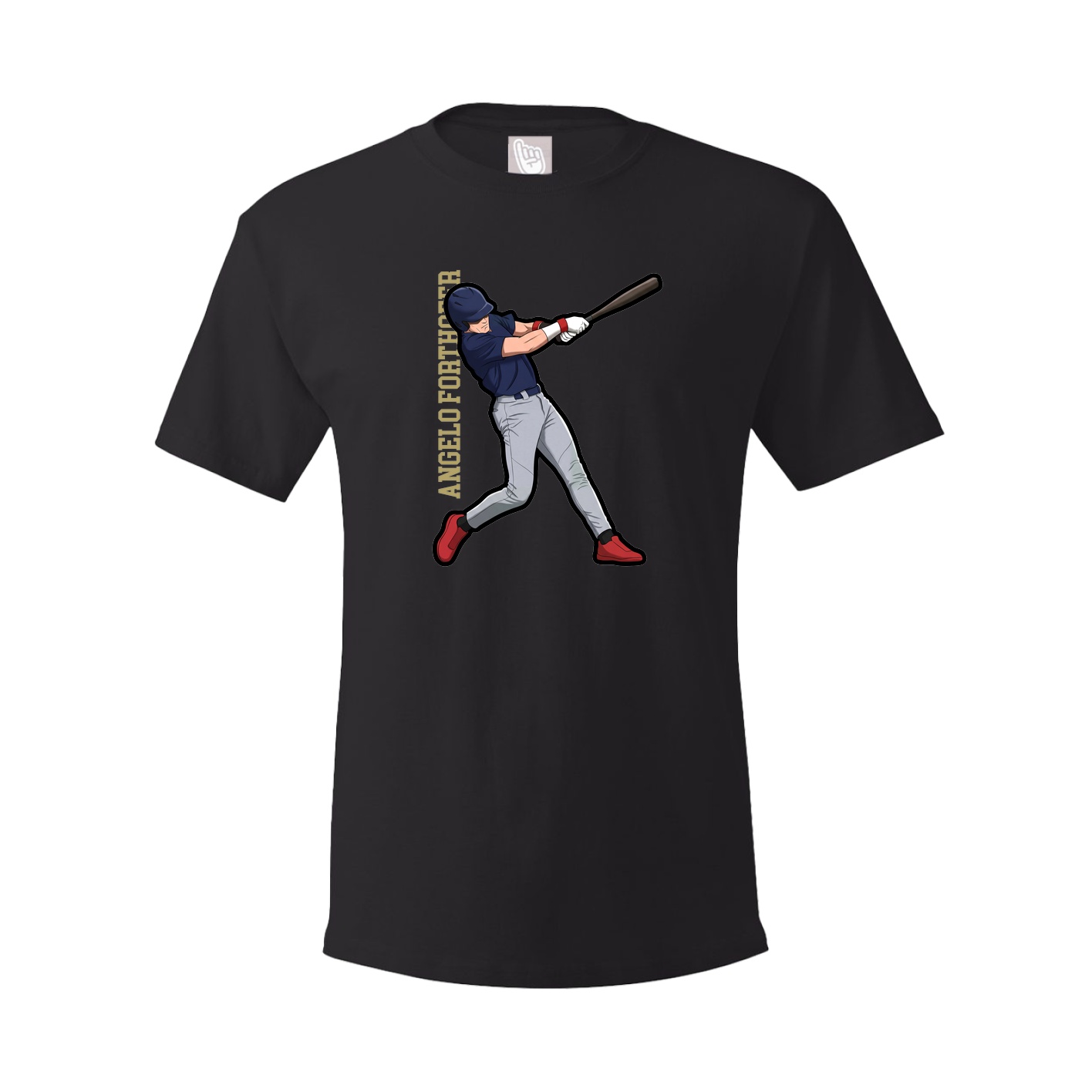 Tee — Name Vertical in Black