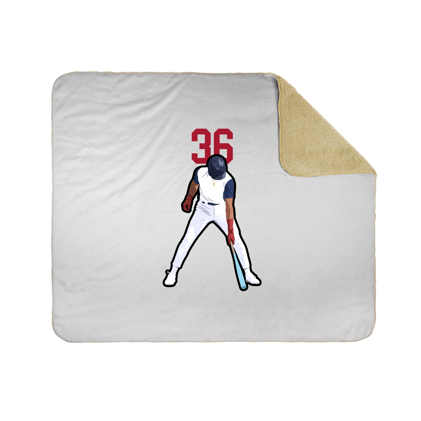 Throw Blanket — Number Top in White