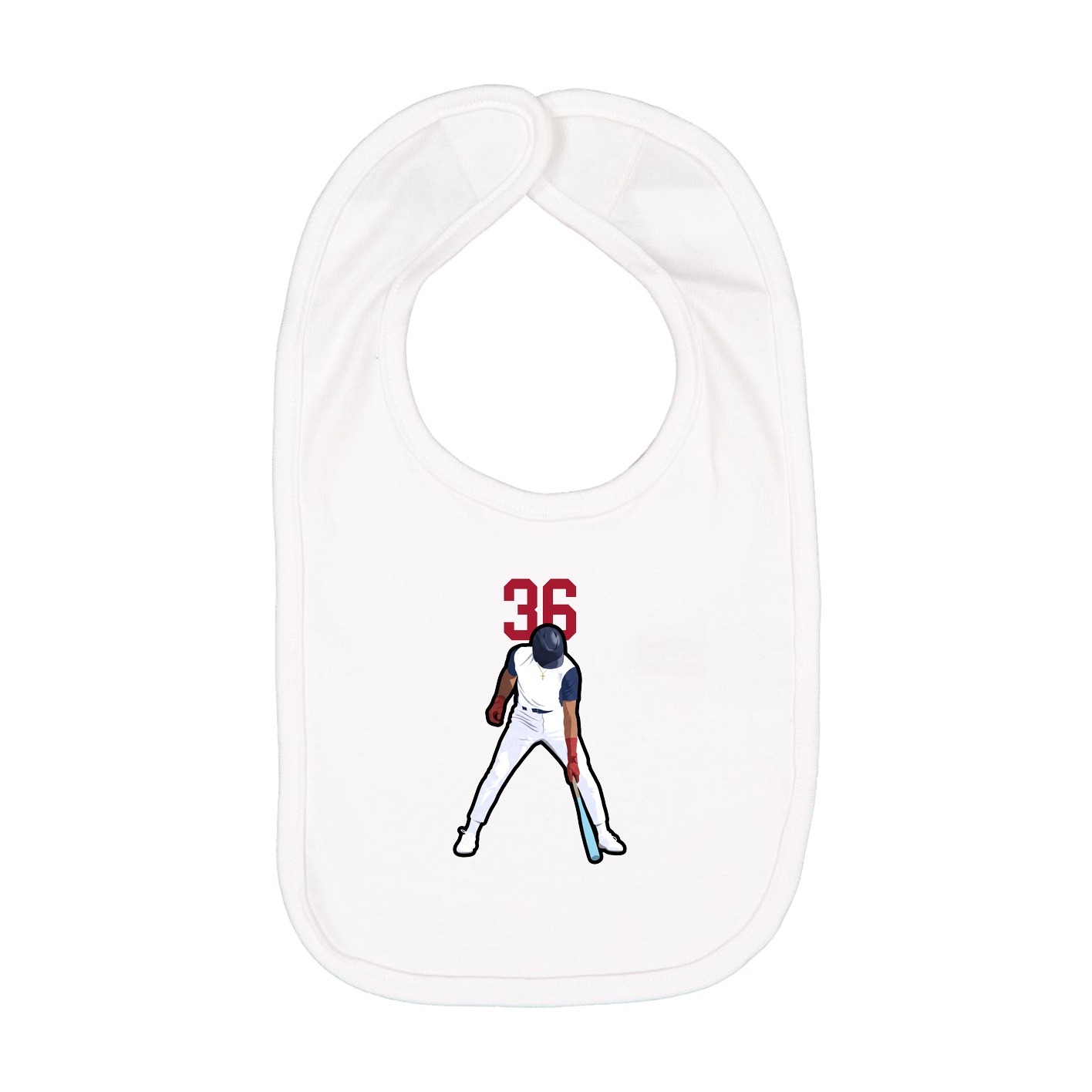 Infant Bib — Number Top in White