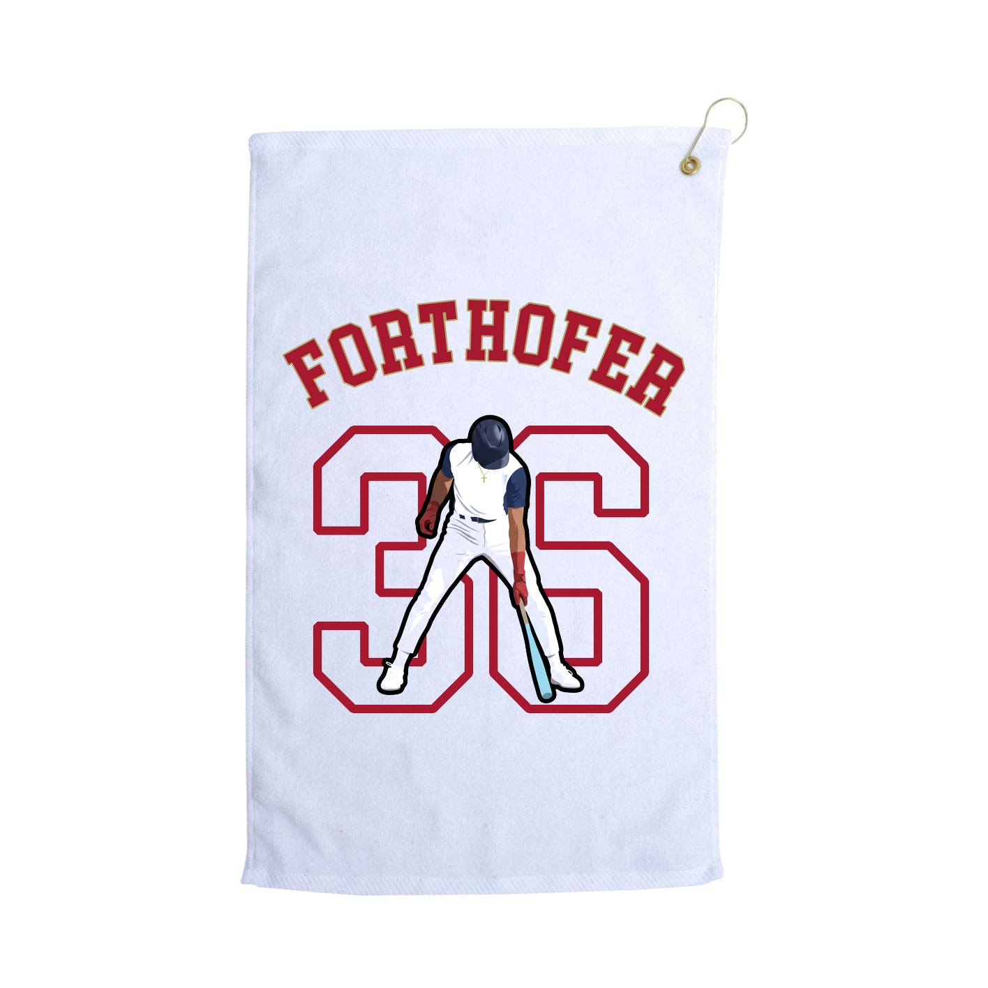 Golf Towel — Shirsey Arch in White