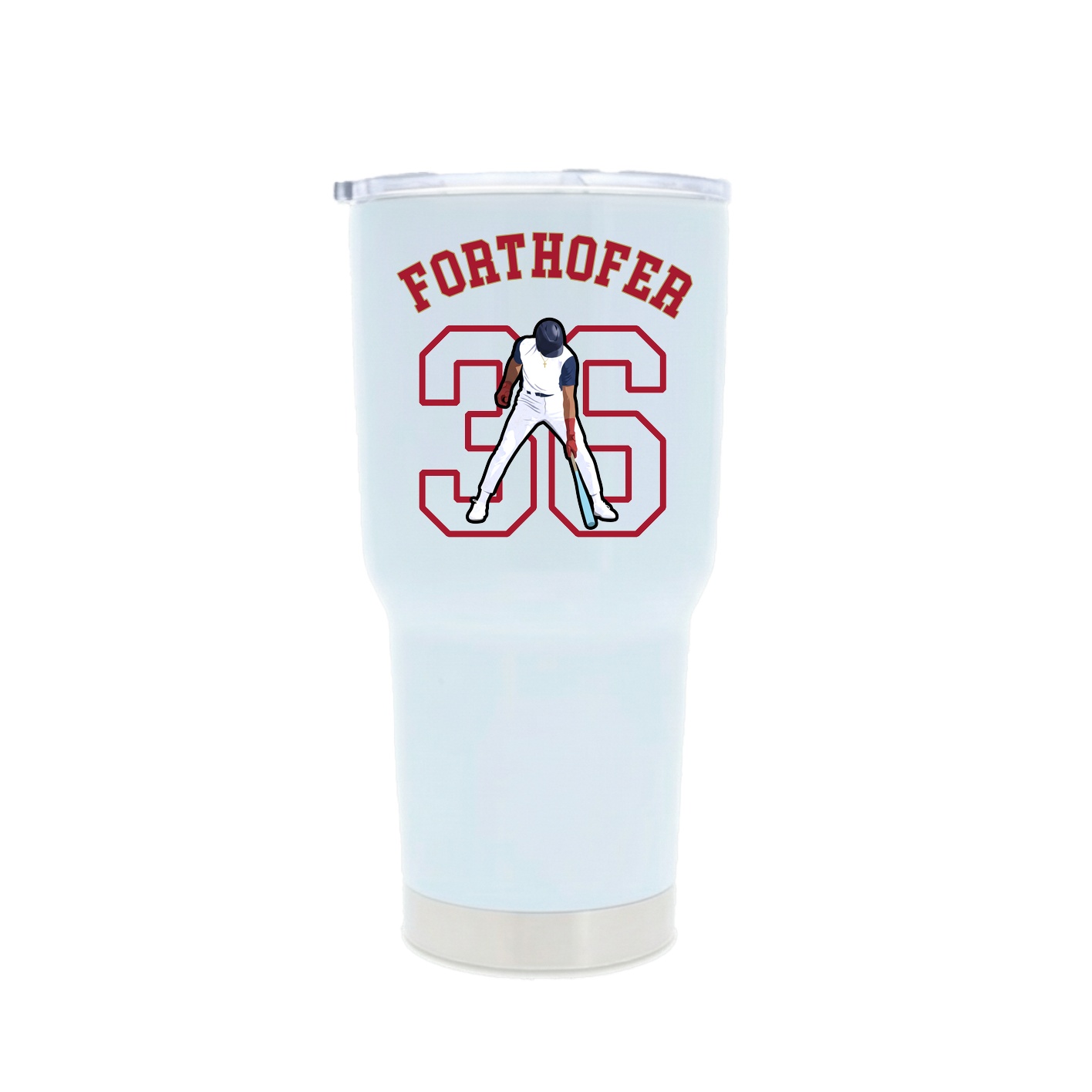30oz Stainless Steel Tumbler — Shirsey Arch in White