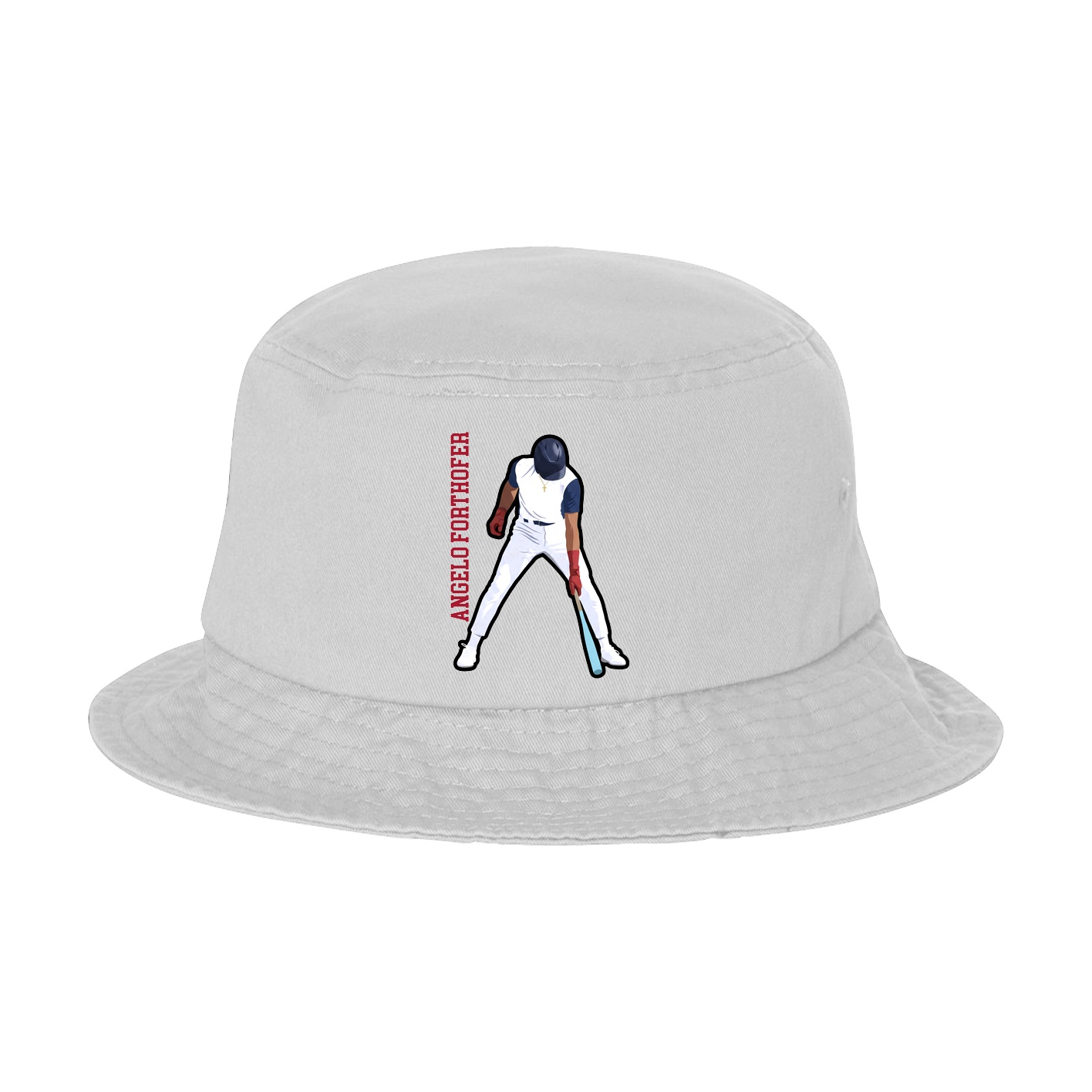 Bucket Cap — Name Vertical in White