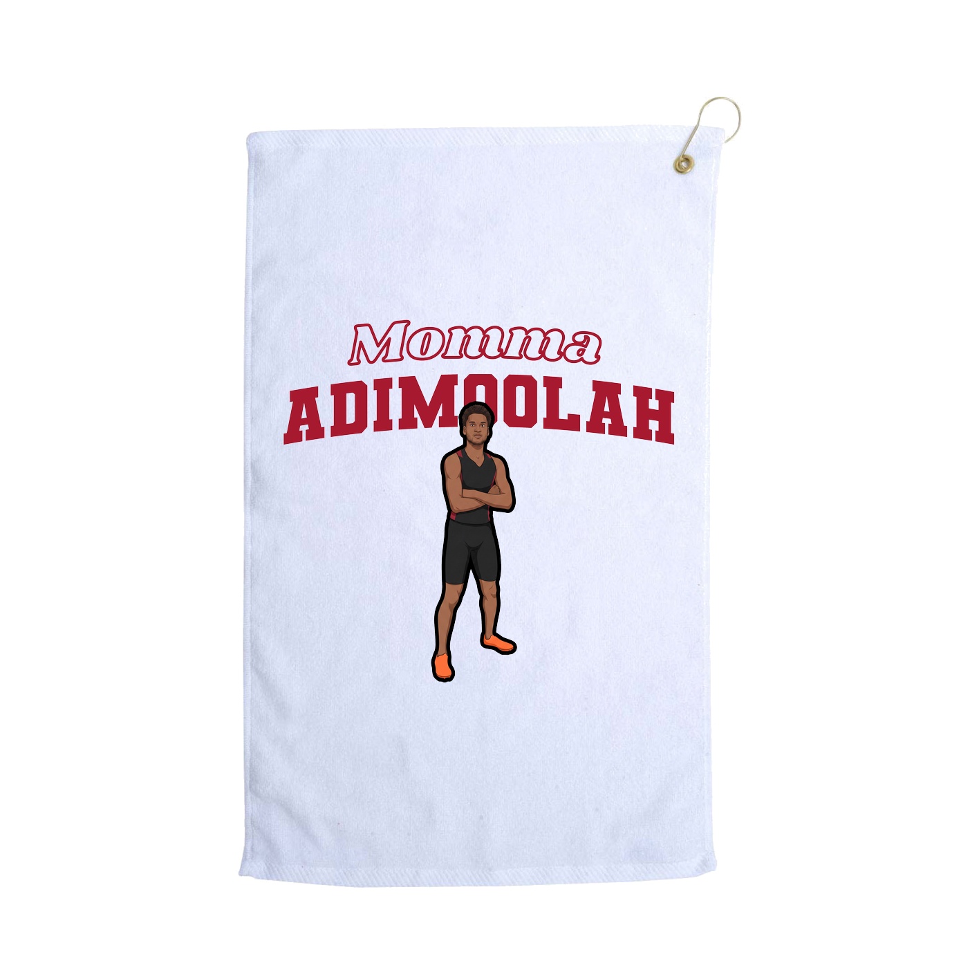 Golf Towel — Mothers Day Block in White