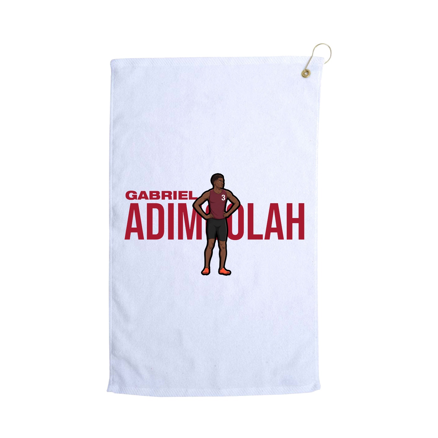 Golf Towel — Player Name in White