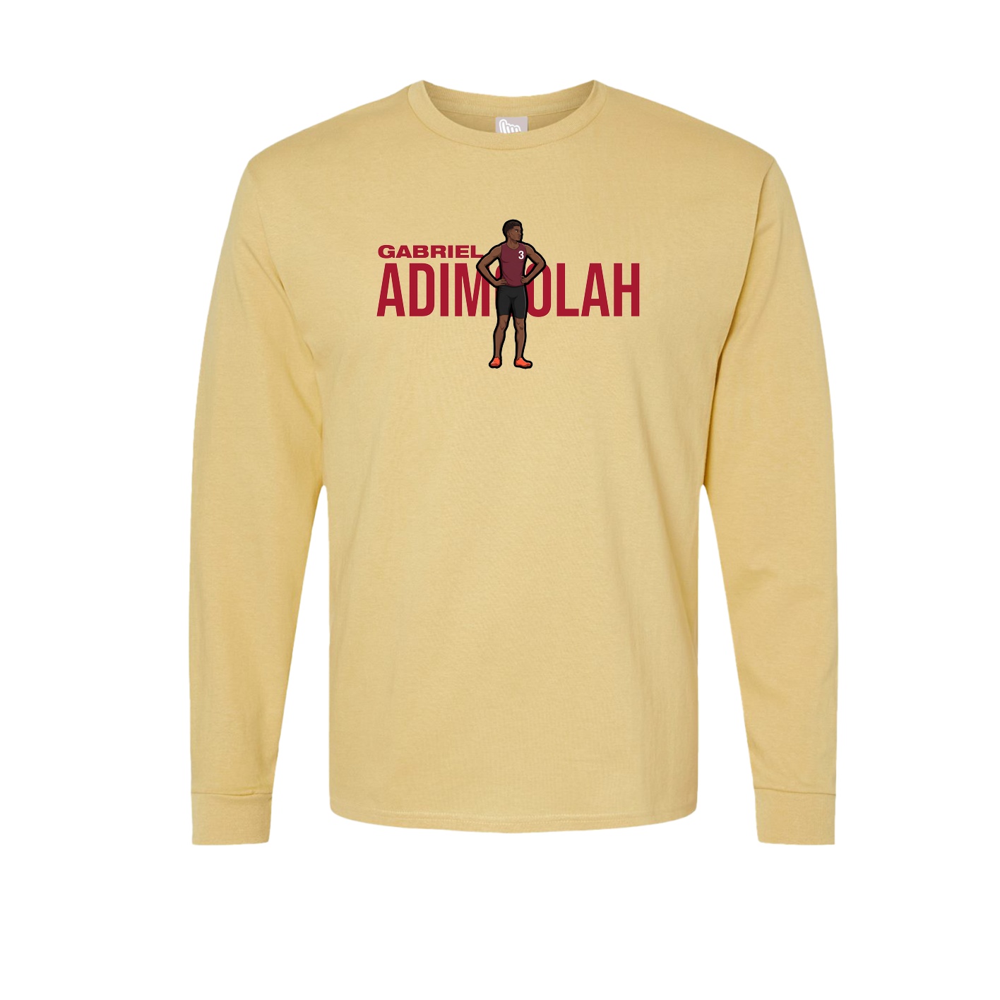 Long Sleeve Tee — Player Name in Vegas Gold