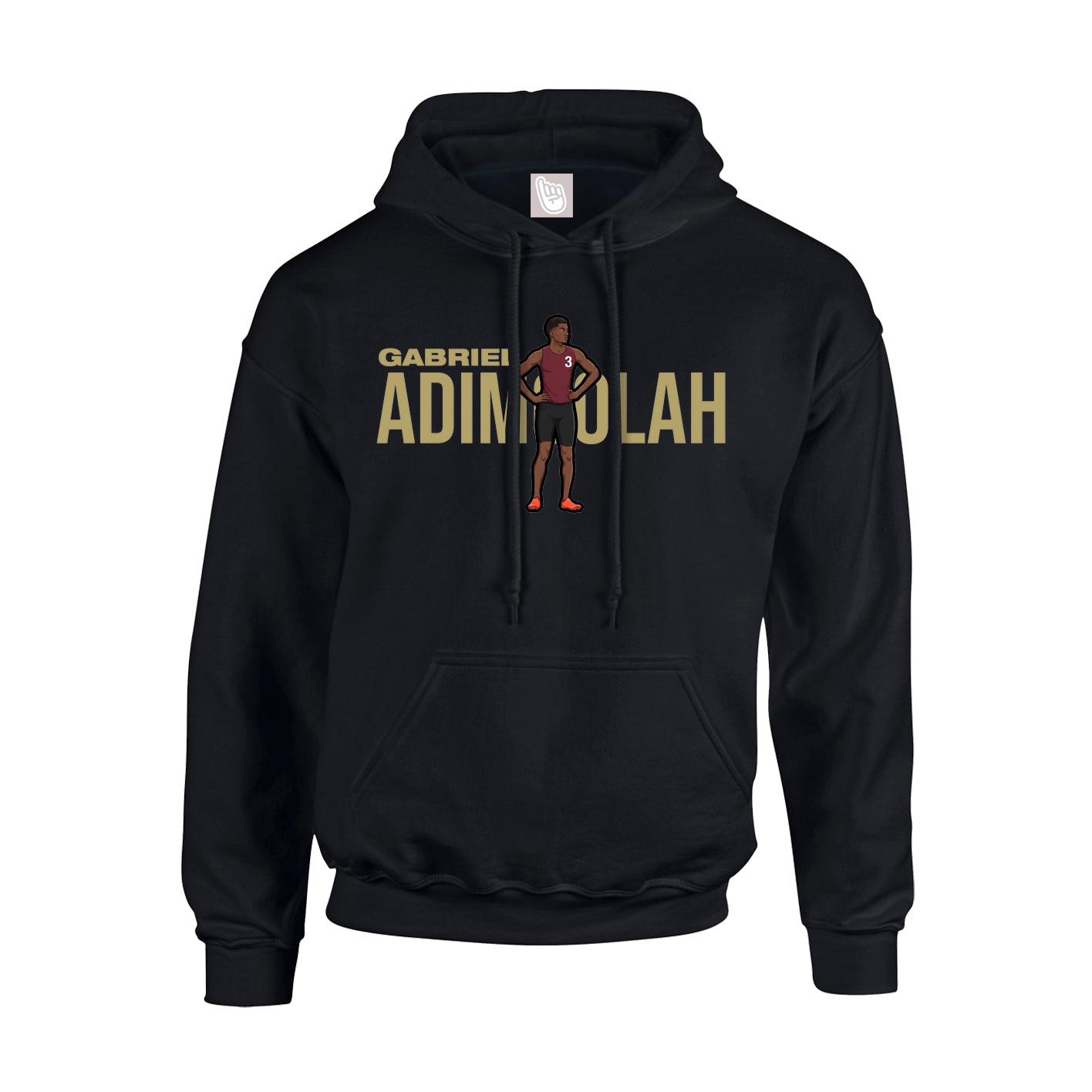 Youth Hoodie — Player Name in Black