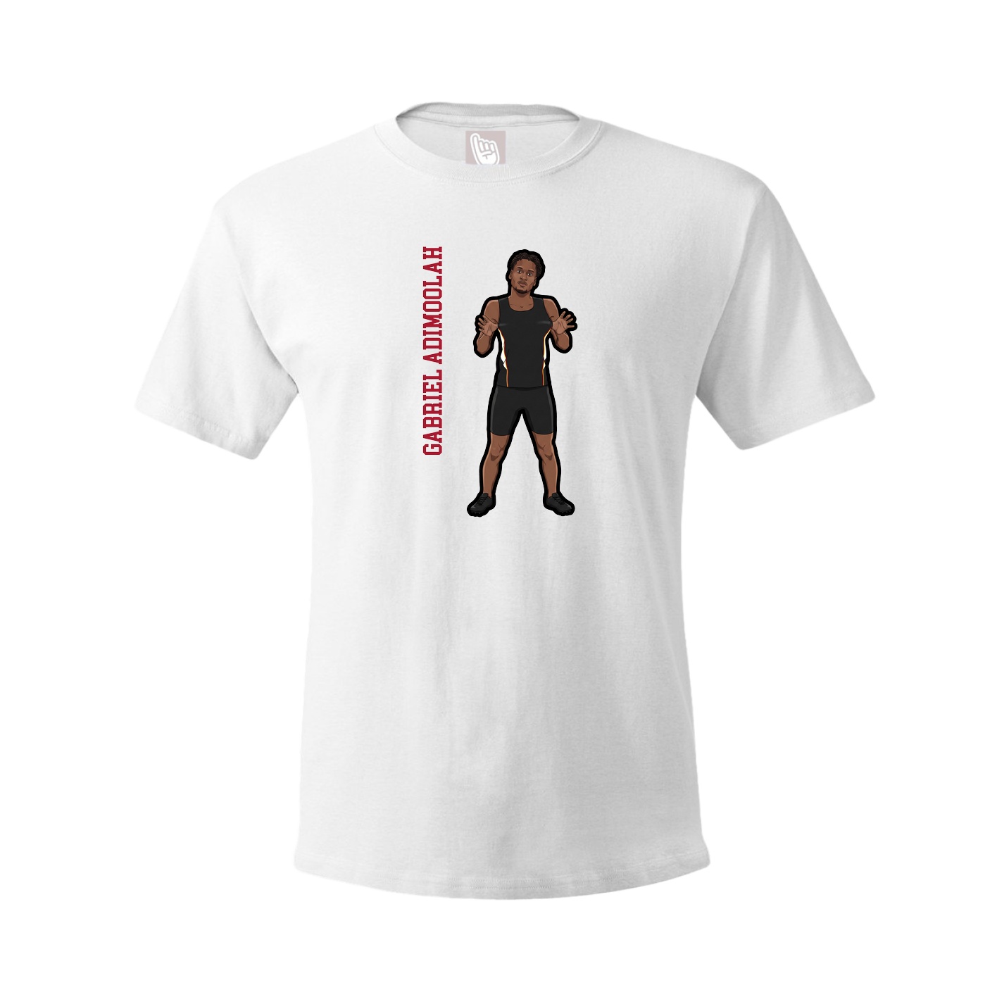 Tee — Name Vertical in White