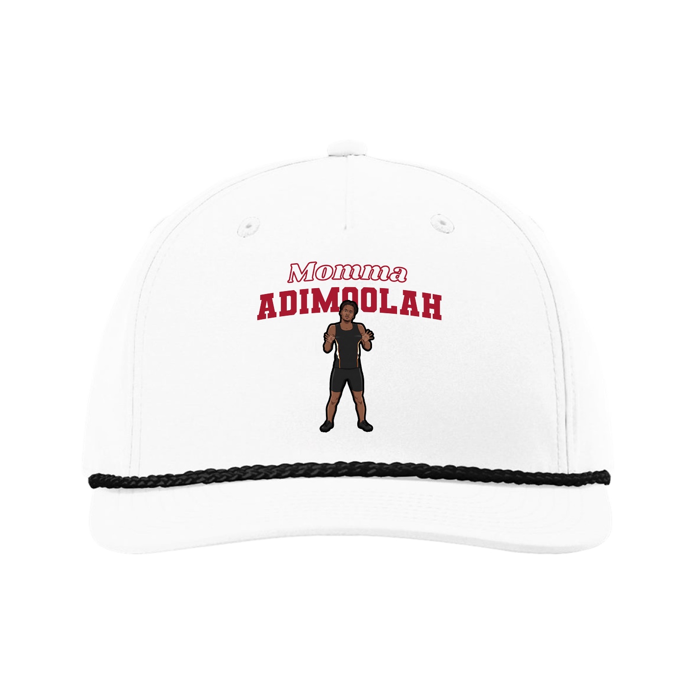 Five-Panel Classic Rope Cap — Mothers Day Block in White
