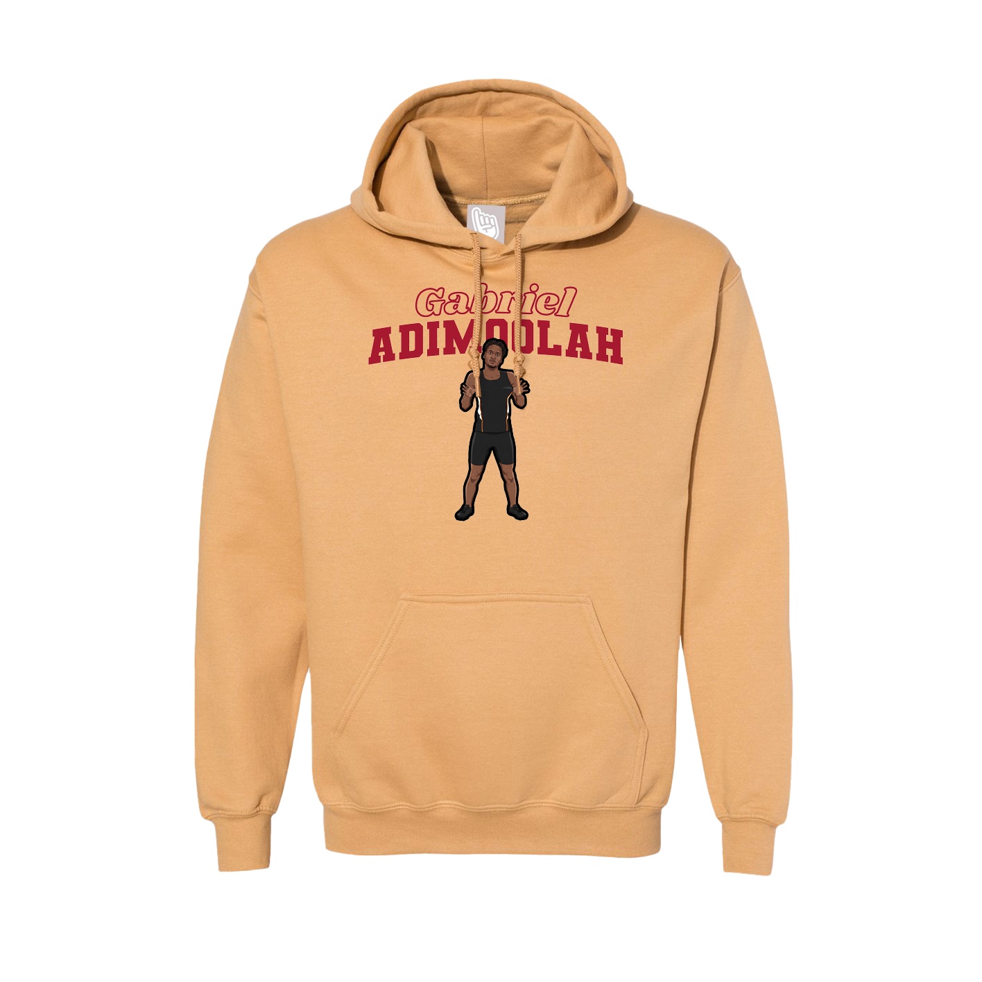 Hoodie — Name Arch in Vegas Gold