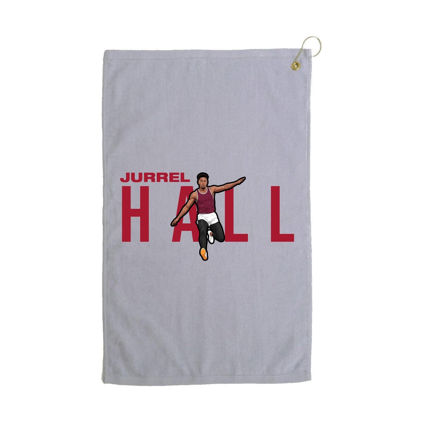 Golf Towel — Player Name in Grey