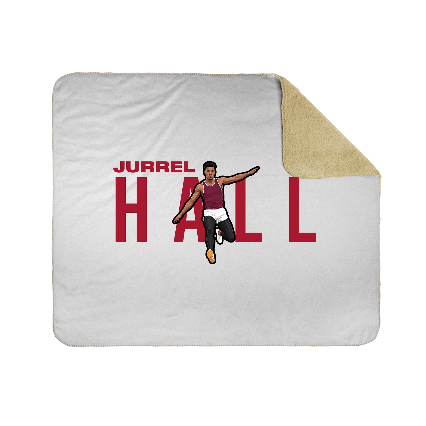 Throw Blanket — Player Name in White