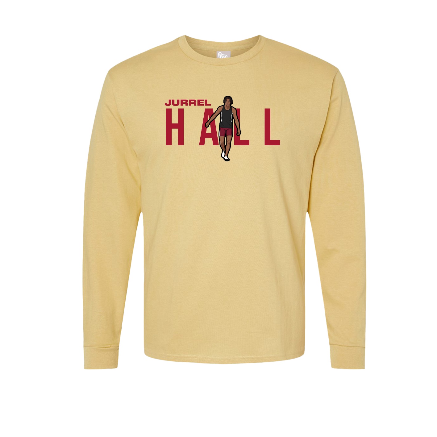 Long Sleeve Tee — Player Name in Vegas Gold