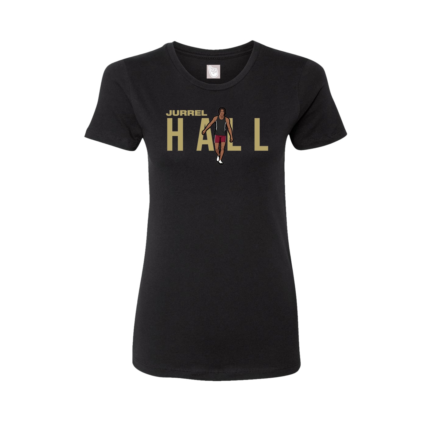 Womens Tee — Player Name in Black