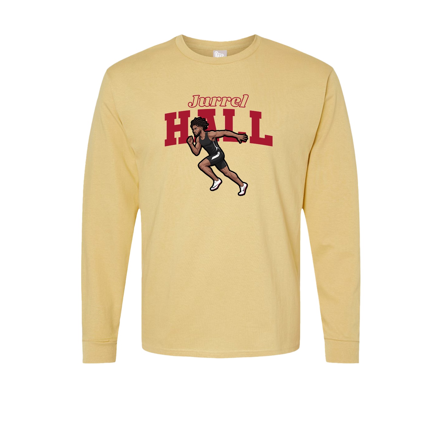 Long Sleeve Tee — Name Arch in Vegas Gold