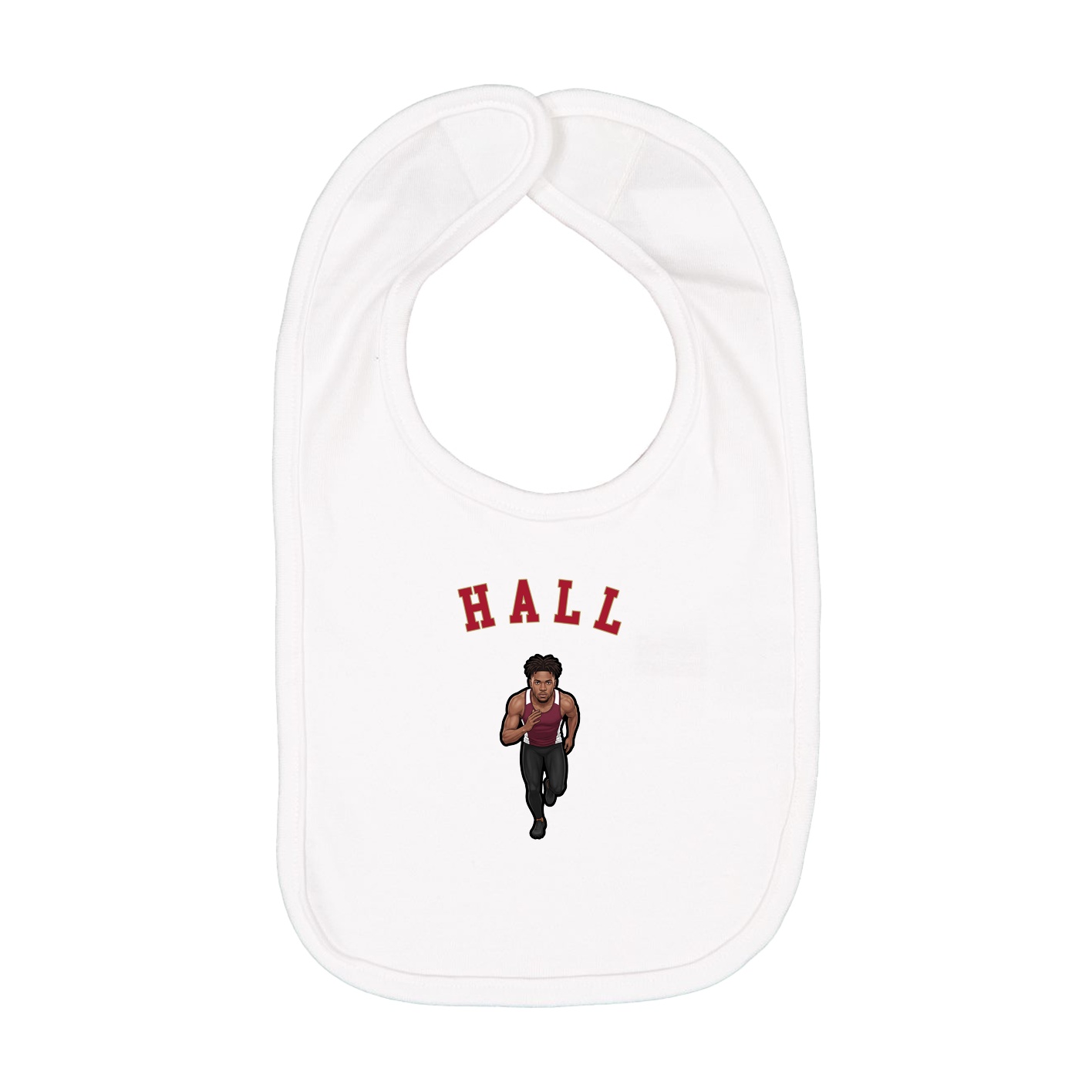 Infant Bib — Shirsey Arch in White