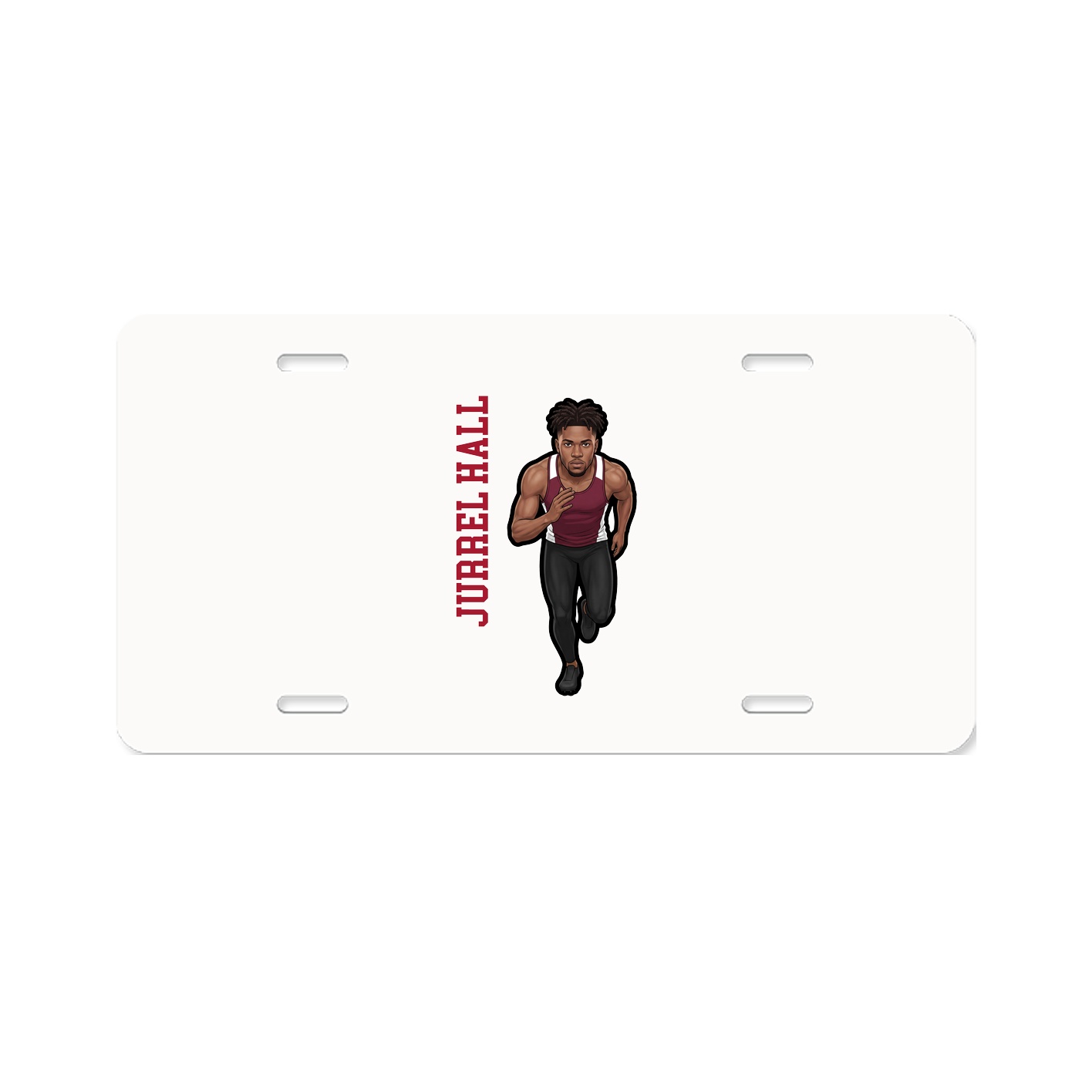 License Plate — Name Vertical in Classic