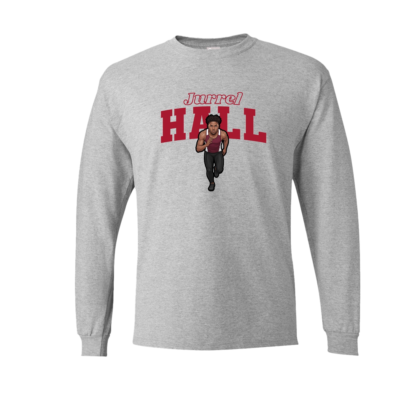 Long Sleeve Tee — Name Arch in Grey