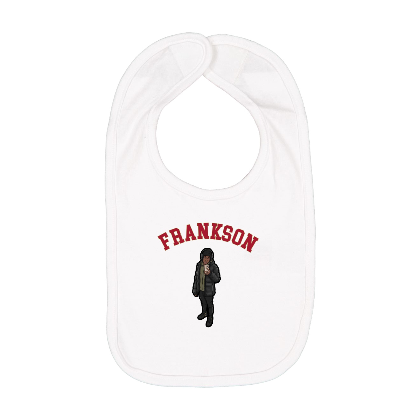 Infant Bib — Shirsey Arch in White