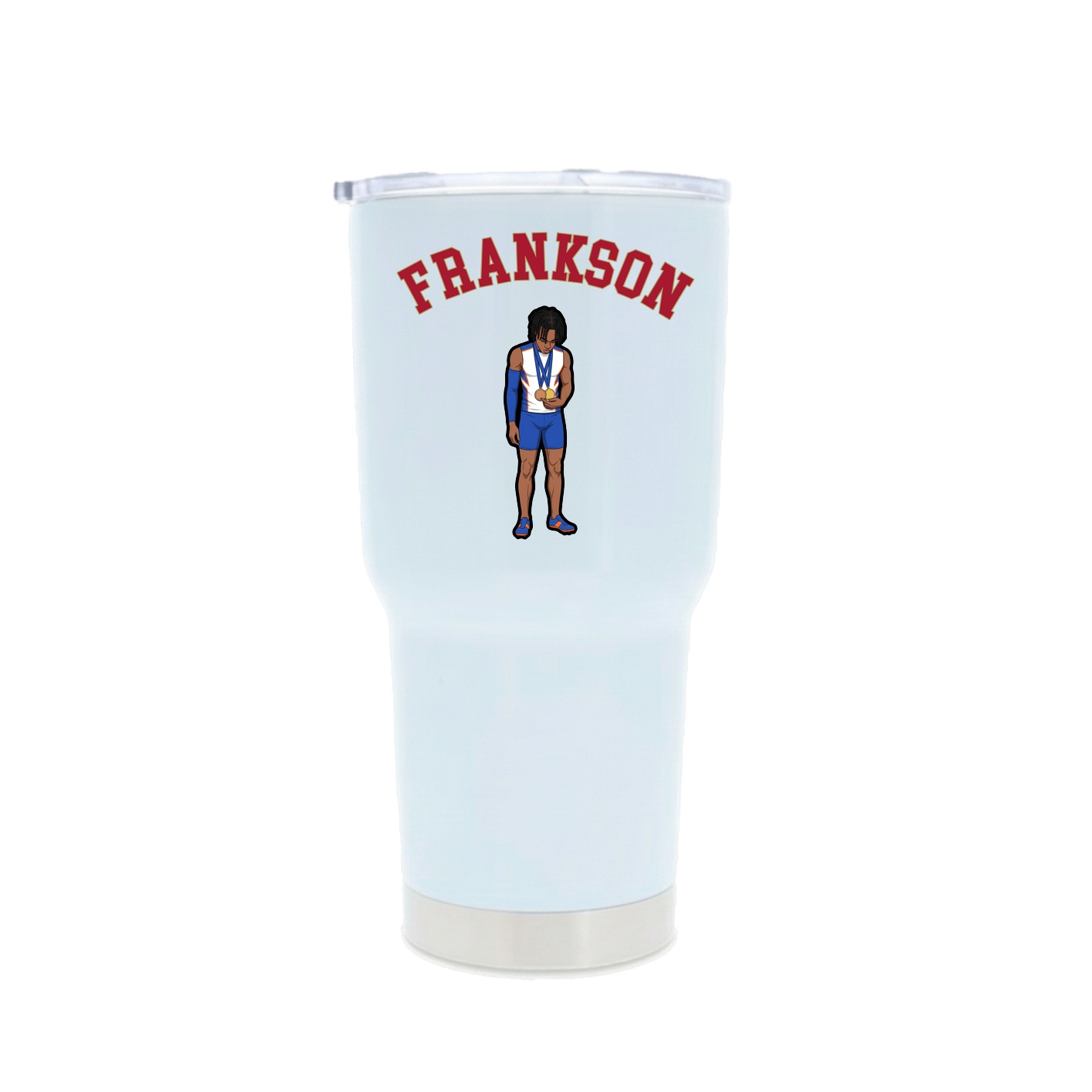 30oz Stainless Steel Tumbler — Shirsey Arch in White