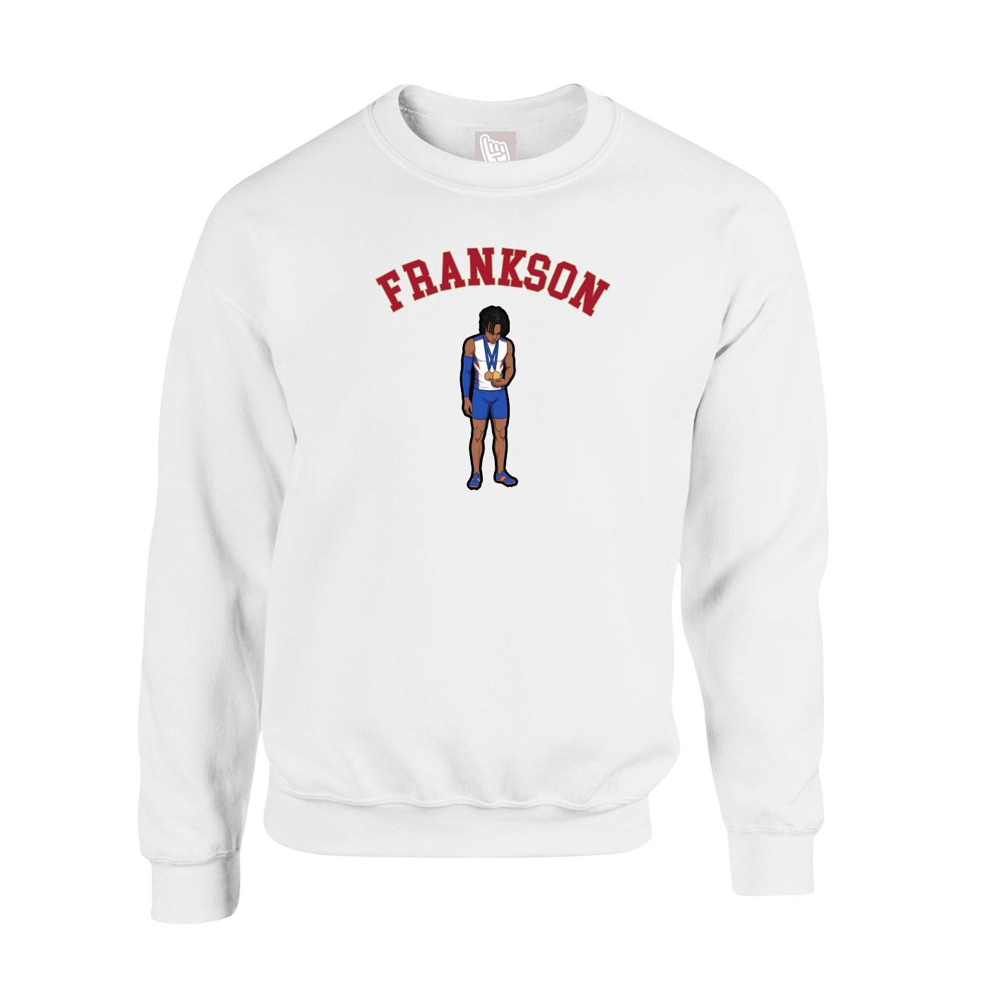 Fleece Crew — Shirsey Arch in White