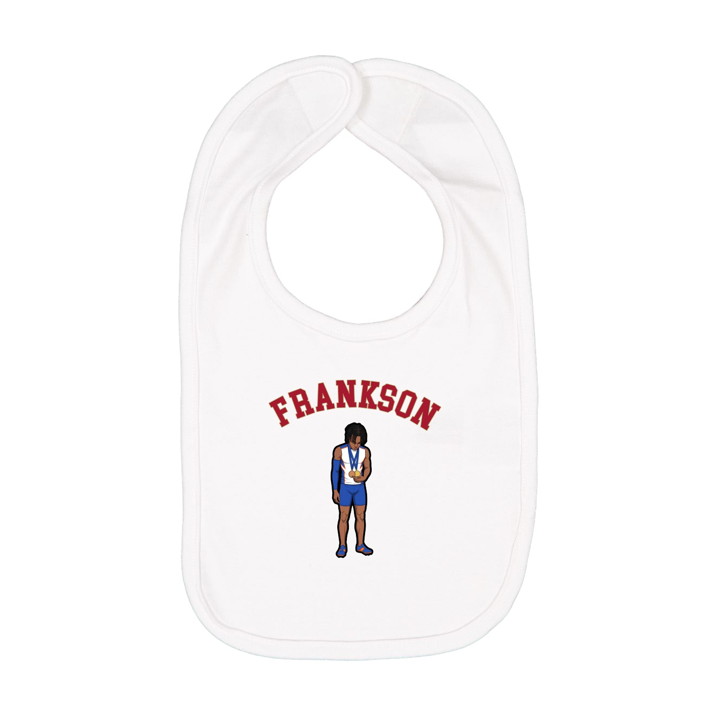 Infant Bib — Shirsey Arch in White