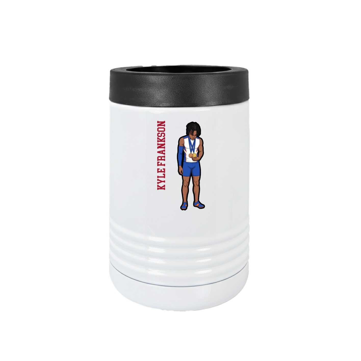 Beverage Holder — Name Vertical in White