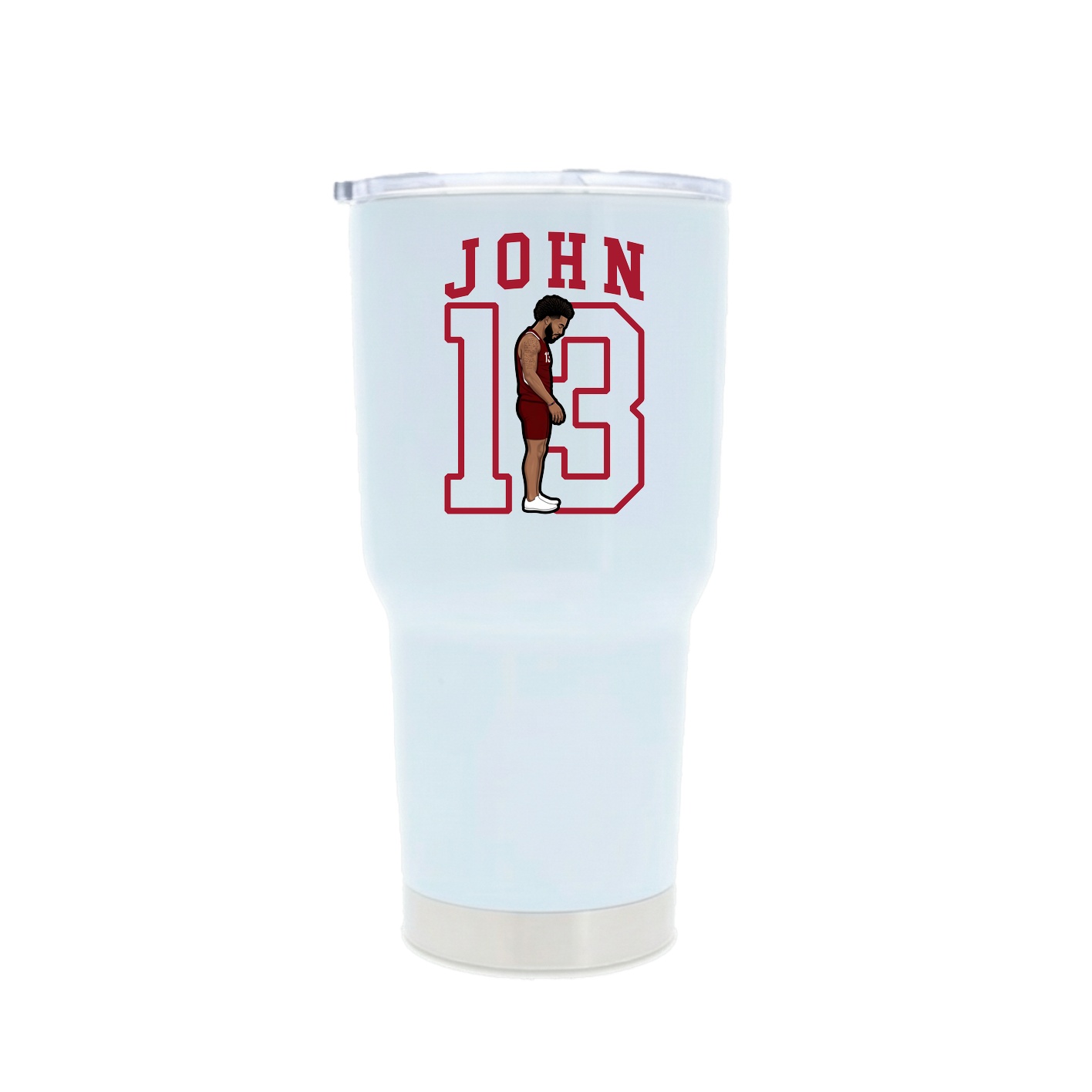 30oz Stainless Steel Tumbler — Shirsey in White