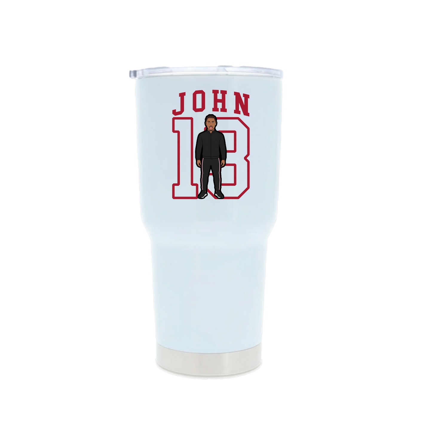 30oz Stainless Steel Tumbler — Shirsey in White