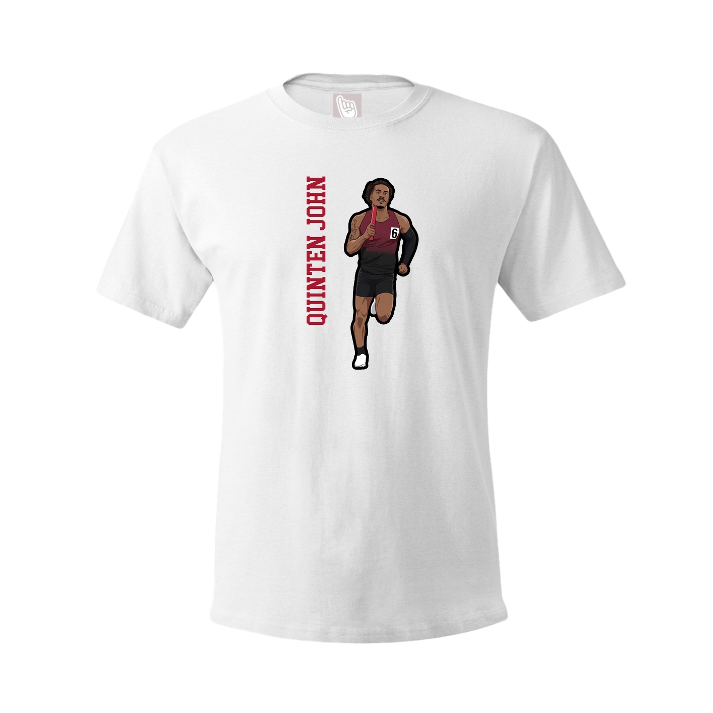 Youth Tee — Name Vertical in White