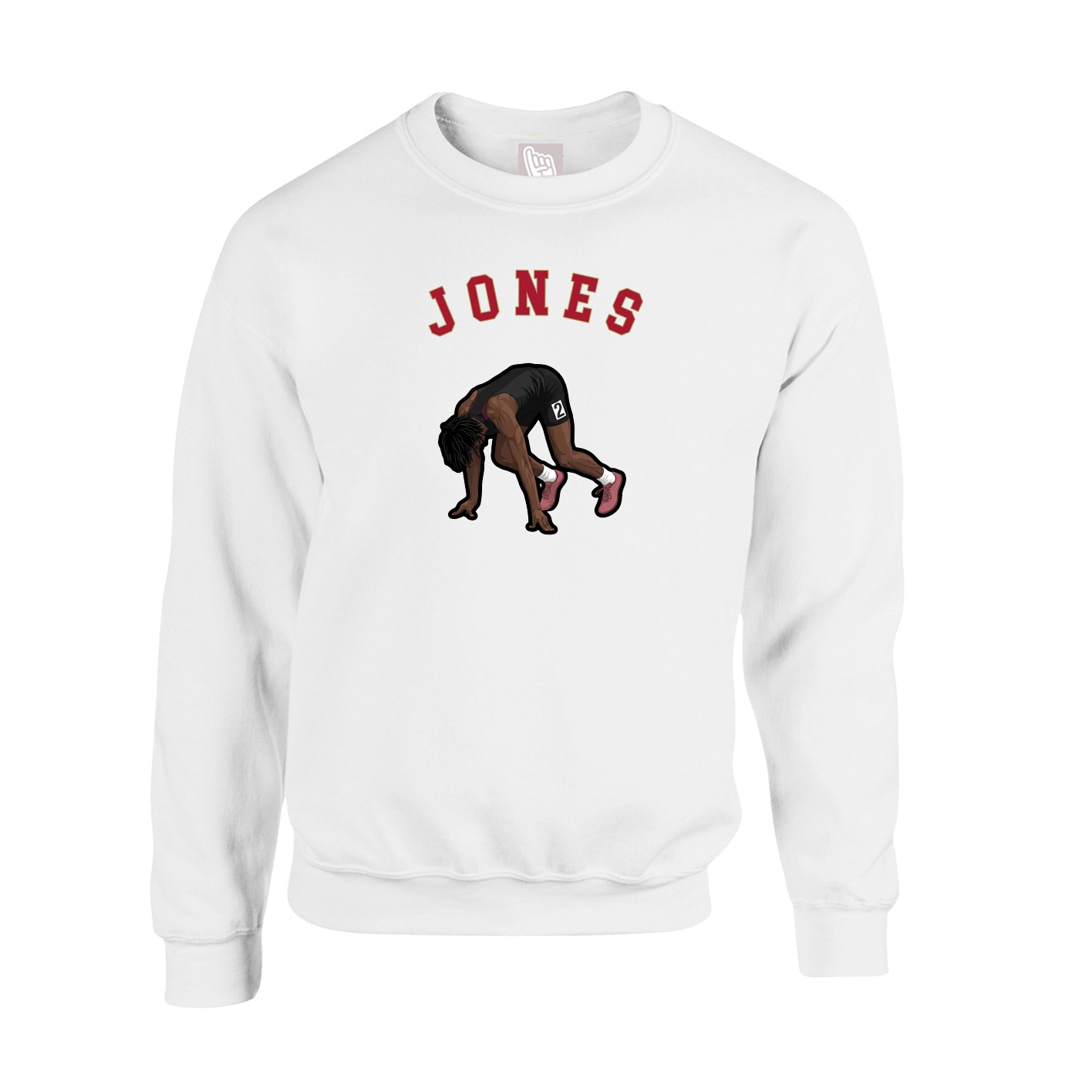 Fleece Crew — Shirsey Arch in White