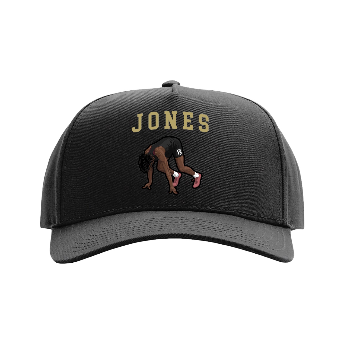 Full Fabric Five-Panel Champ Cap — Shirsey in Black