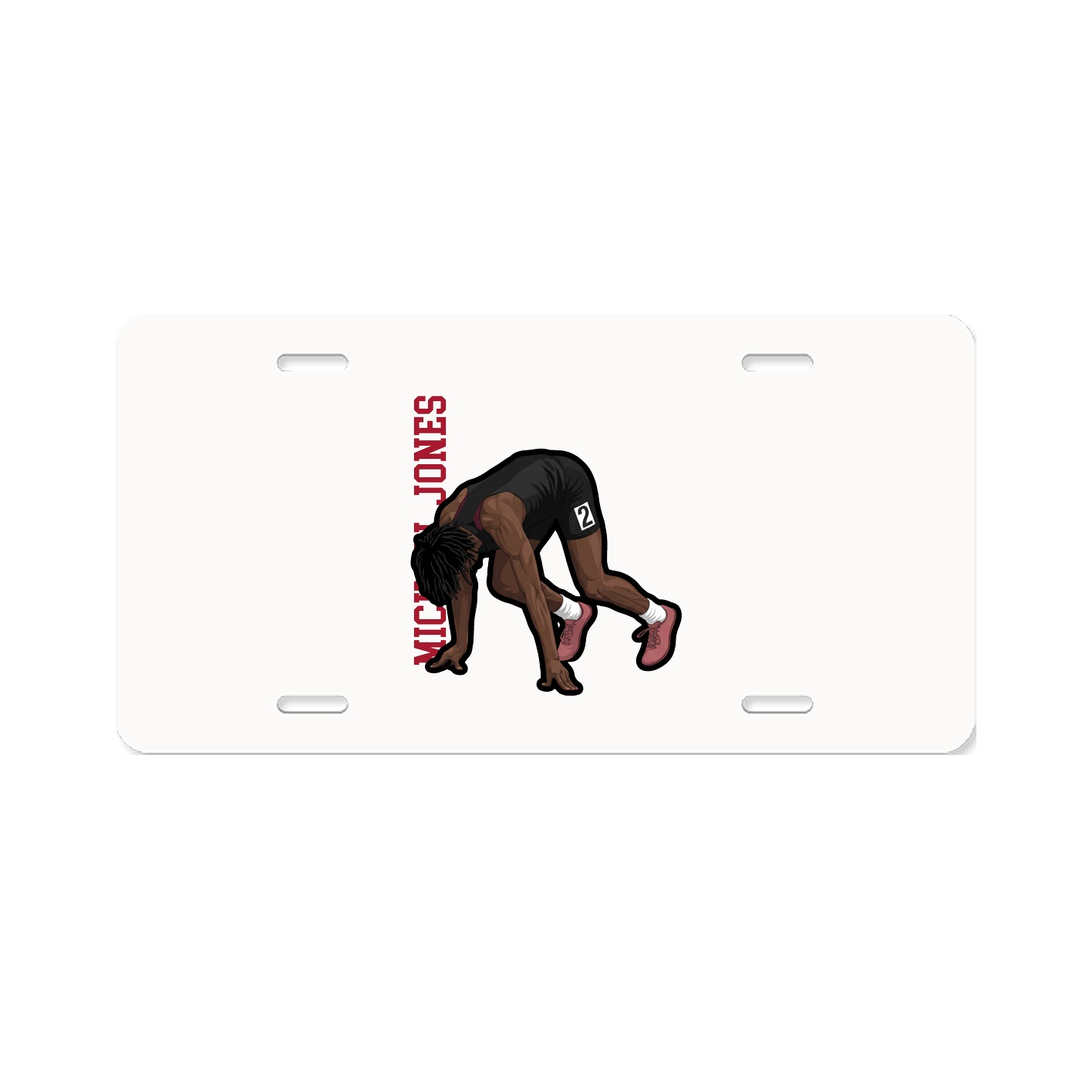 License Plate — Name Vertical in Classic