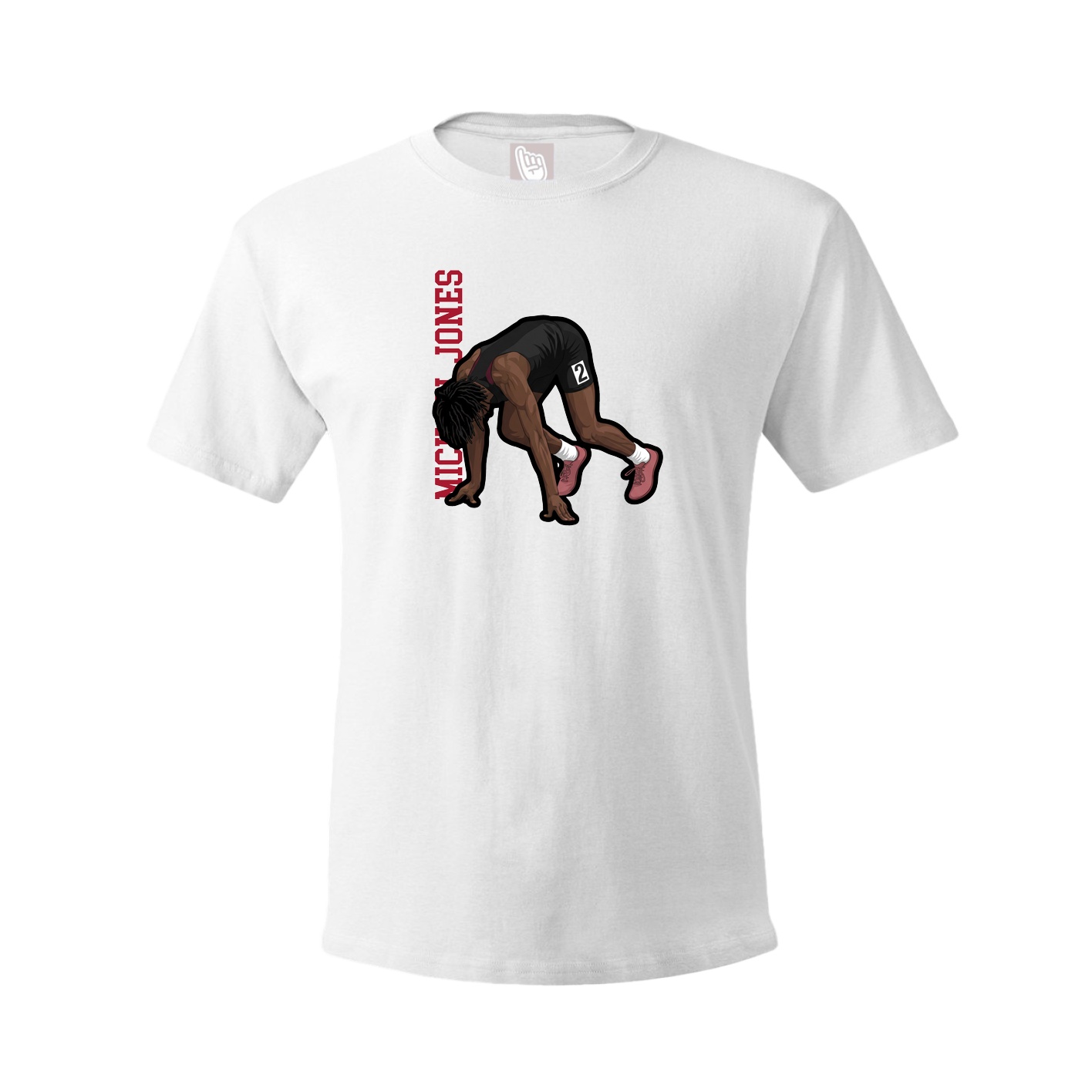 Youth Tee — Name Vertical in White